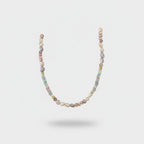 Beaded Pearl Charm Pendant Necklace - Pastel Rainbow Pearl