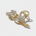 Gold Butterfly Rhinestone Hair Claw Clip