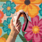 Pink Pearl Beach Charm Padded Headband
