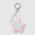 Star Pink Acrylic Keyring With Mirror Charm