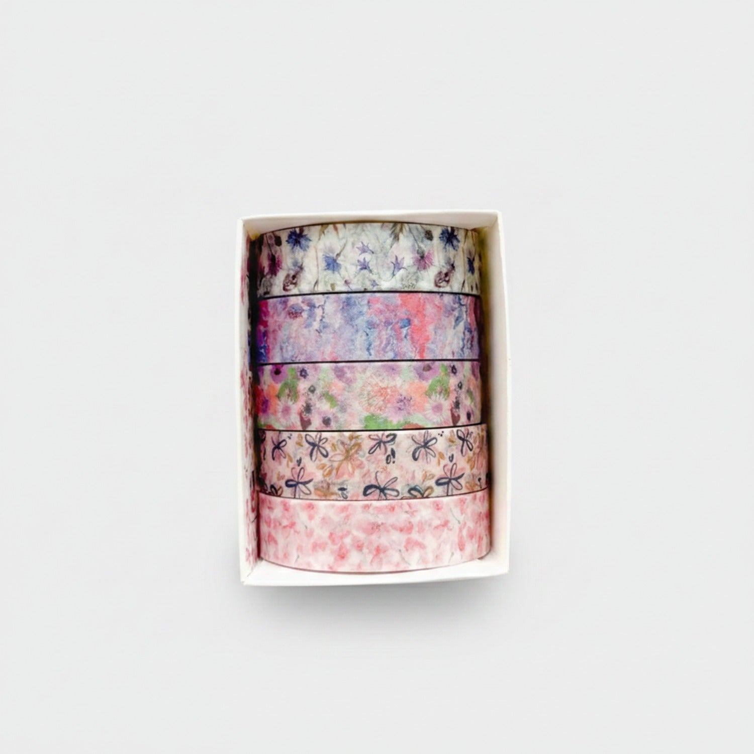 Floral Washi Tape Set - Pink Botanical Design