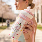 Cute Puppy Heart Stackable Tumbler Cup Pink