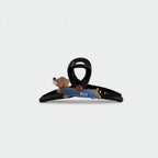 Black Hair Claw With Dachshund Charm Clip