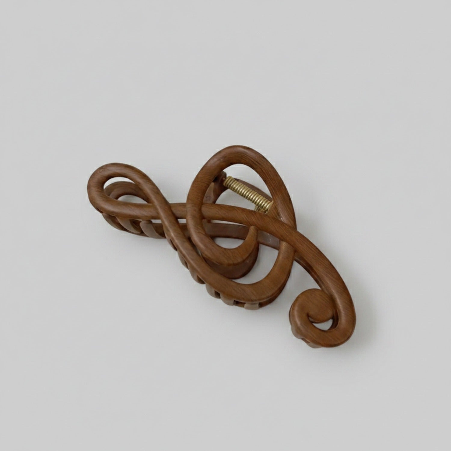 Wooden Treble Clef Music Hair Claw