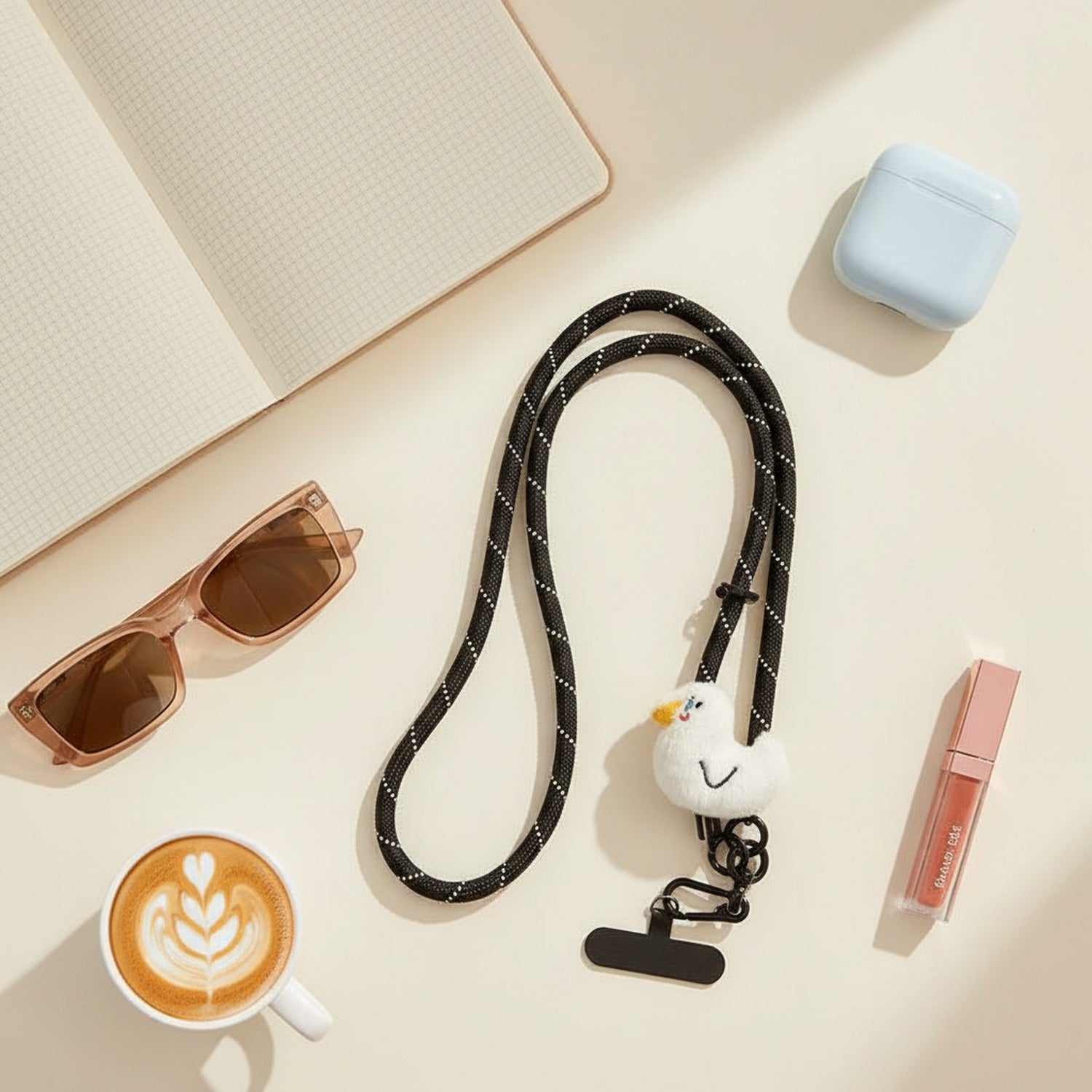 Cute Cloud Smiley Face Phone Charm Strap