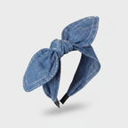 Denim Bunny Ear Knot Headband