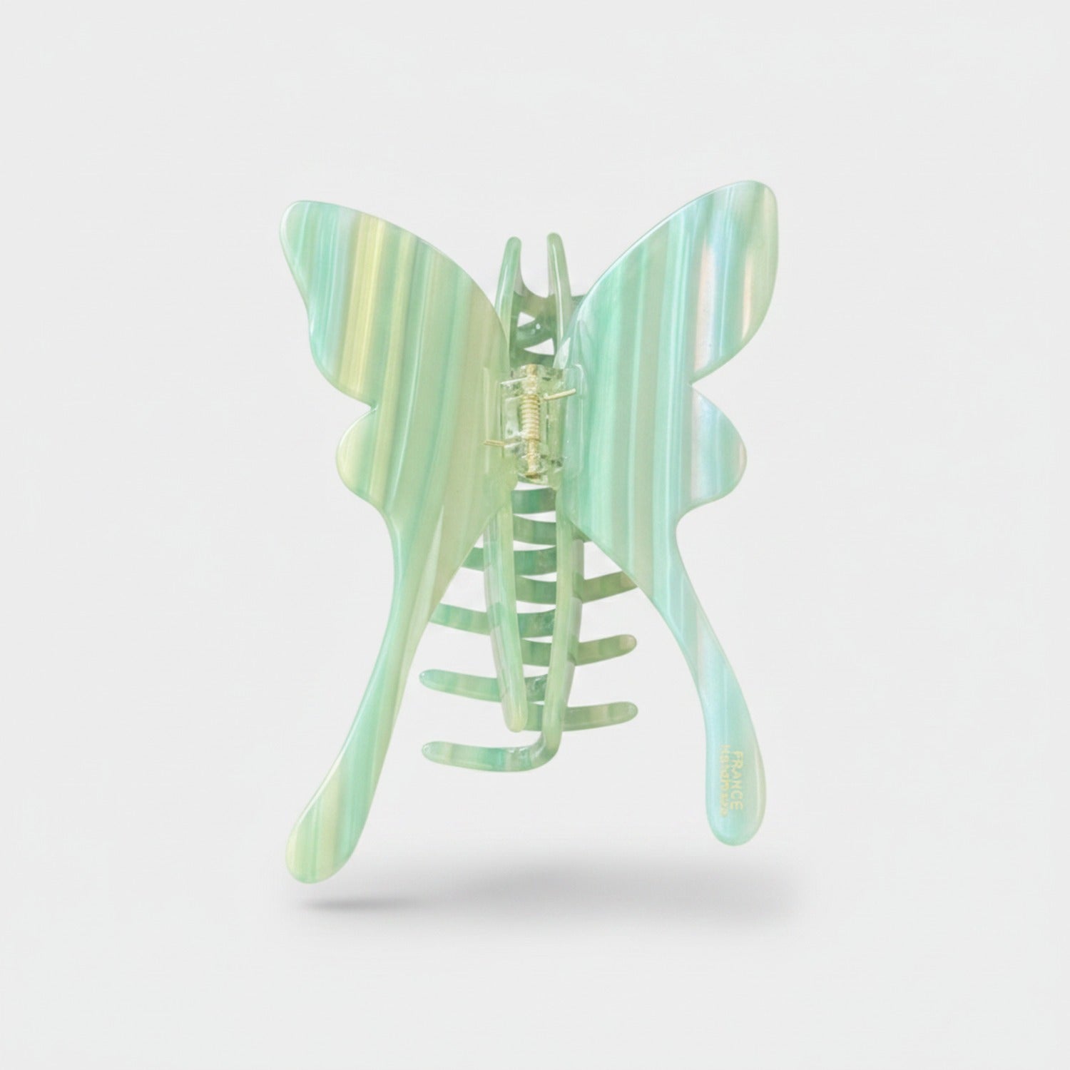 Pink Pearl Butterfly Hair Claw Clip