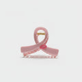 Pink Twisted Hair Claw Clip With Gold Accent