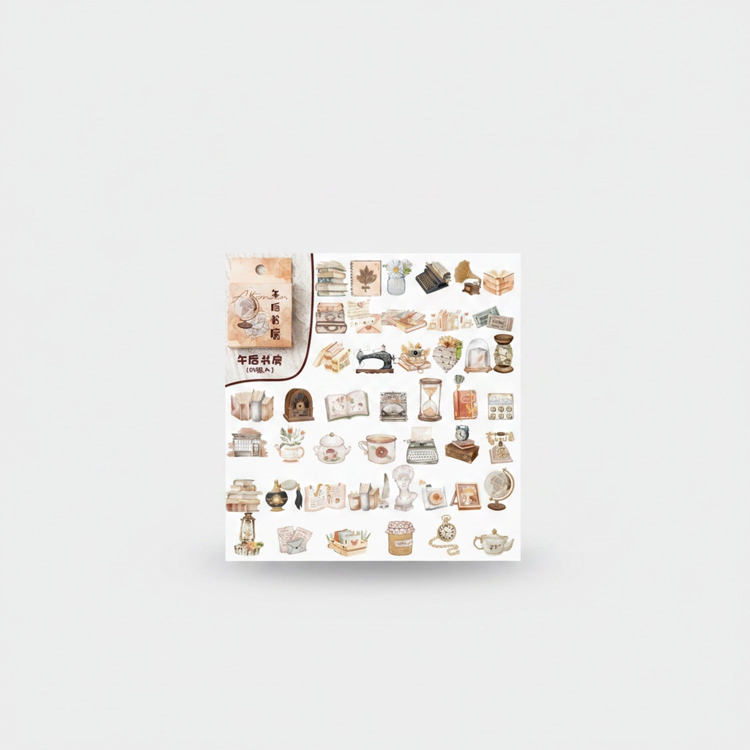 Vintage Aesthetic Sticker Sheet Collection Set