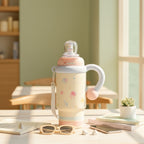 Pastel Ocean Theme Tumbler With Handle And Charm
