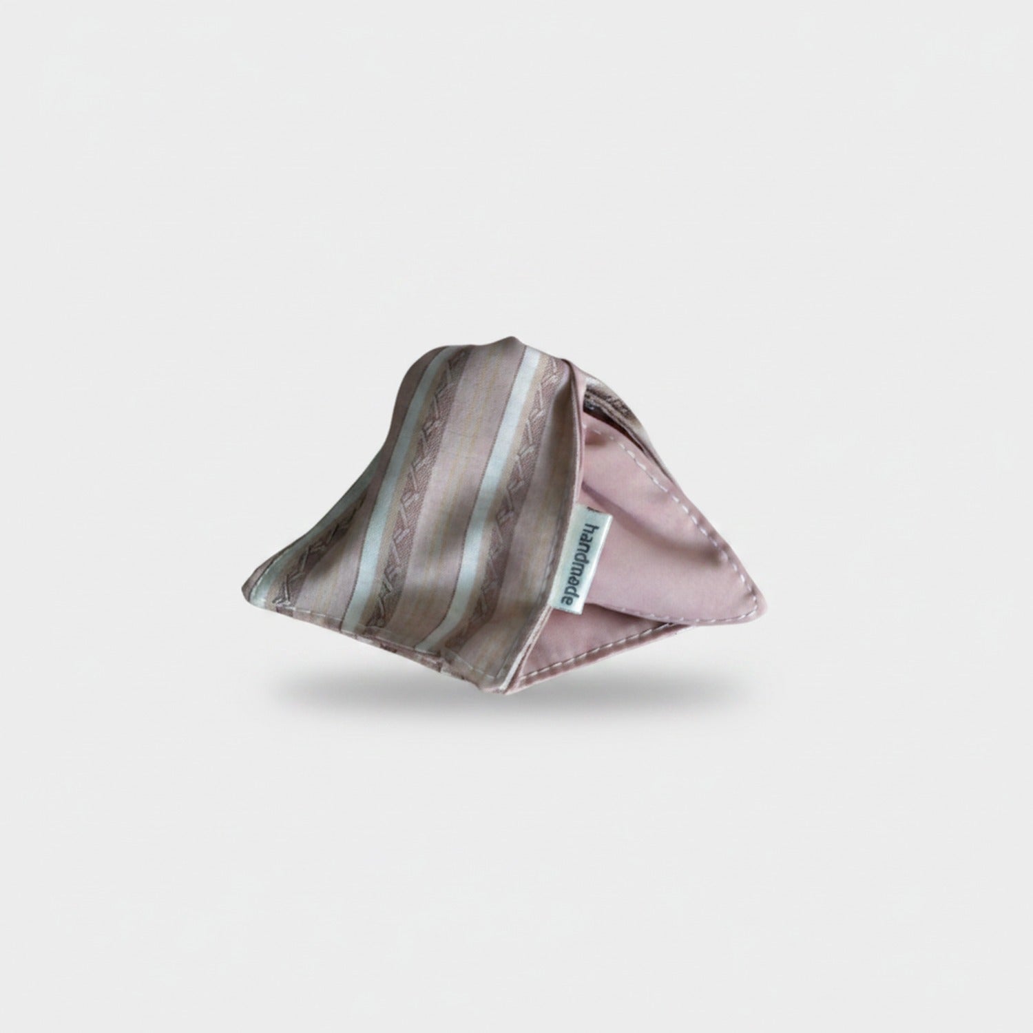 Striped Fabric Hair Claw Clip Pink