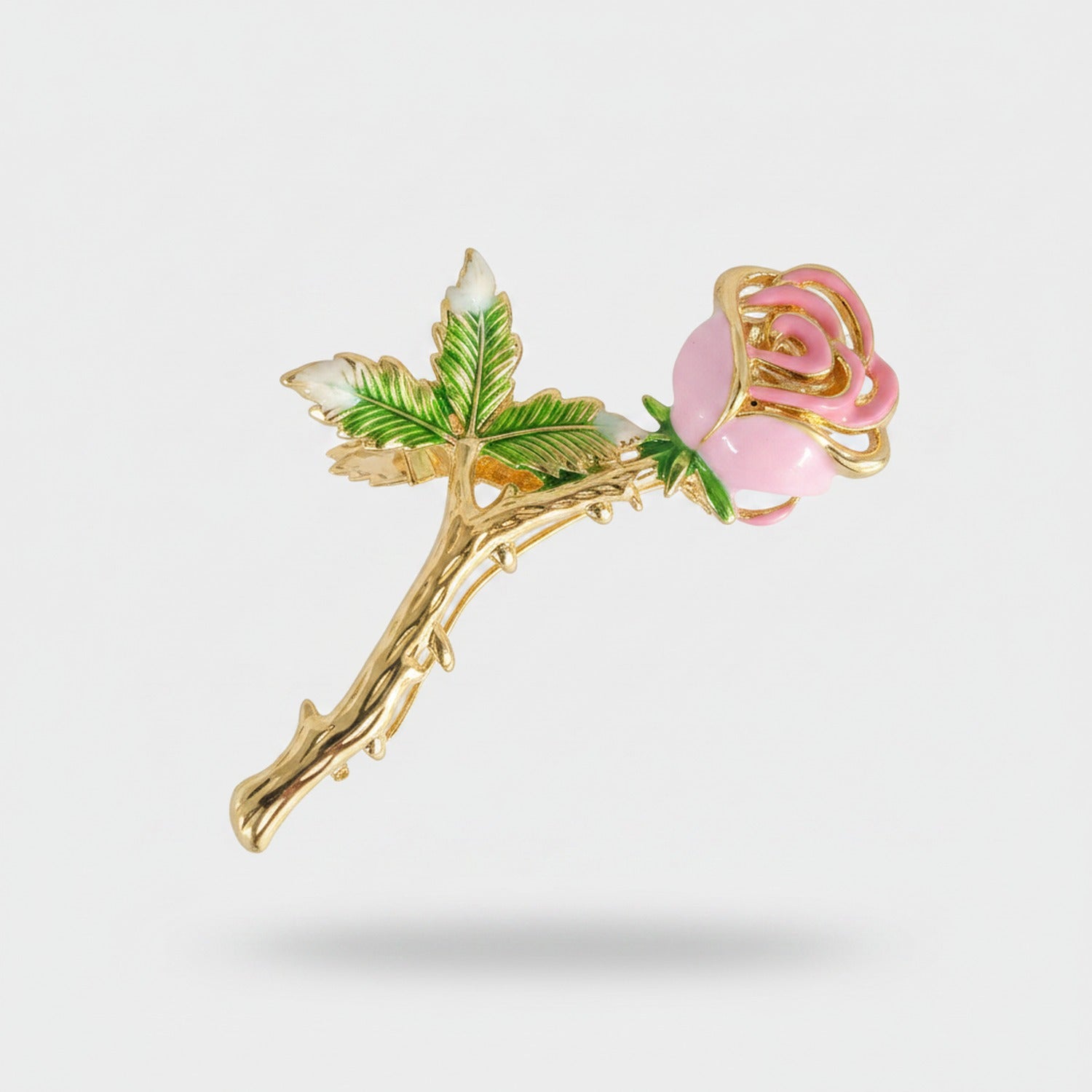 Silver Rose Flower Hair Claw Clip