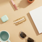 Pearl & Gold Chain Link Bracelet