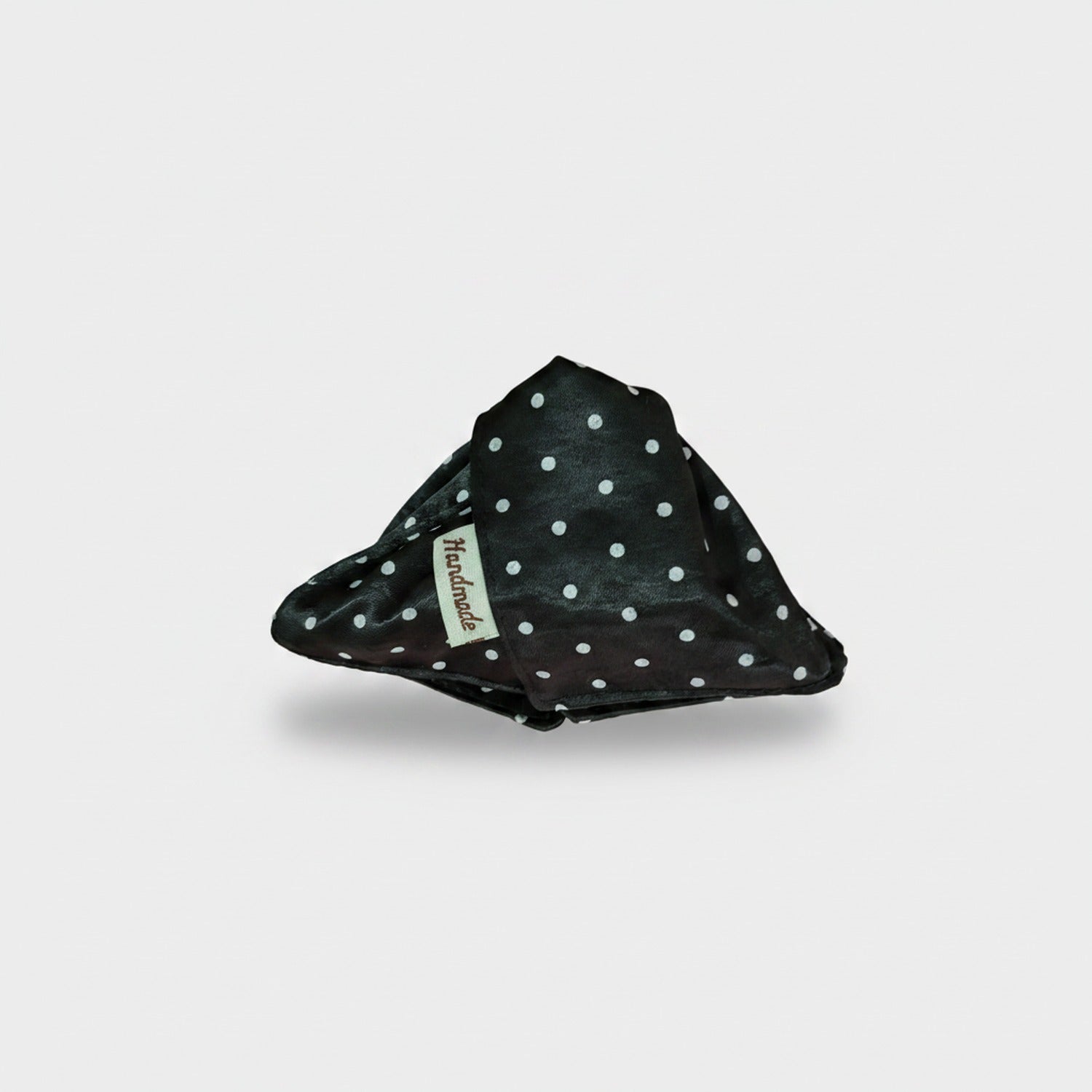Black Polka Dot Velvet Hair Claw Clip