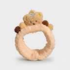 Teddy Bear Plush Hair Ring With Charm Details