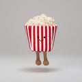 Popcorn Striped Red White Plush Toy