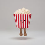 Popcorn Striped Red White Plush Toy