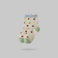 Apple Print Crew Socks With Contrast Heel