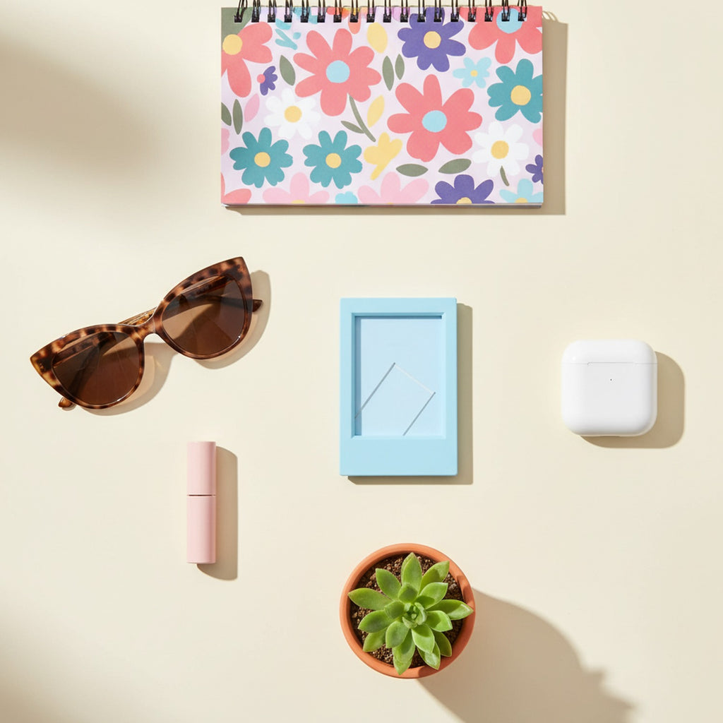 Light Blue Notebook With Pen Holder