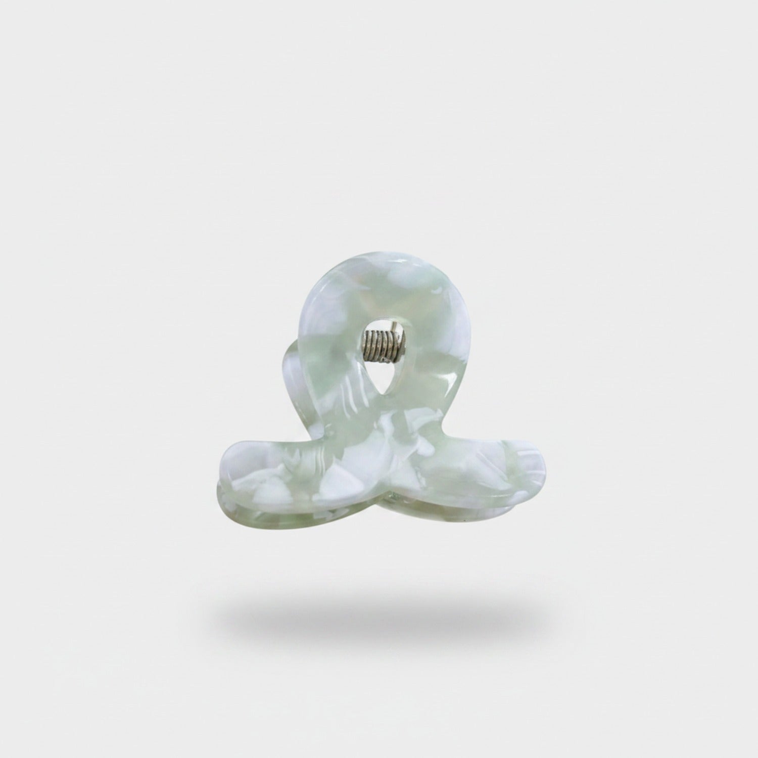 Translucent Jade Green Flower Hair Claw Clip