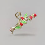 Strawberry Pearl Gold Metal Hair Claw
