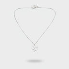 Silver Four-Leaf Clover Pendant Necklace