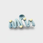 Blue Heart Charm Hair Claw Clip