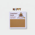 Happy Capybara Duck Greeting Card