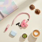 Pink Fuzzy Cat Phone Charm Keychain