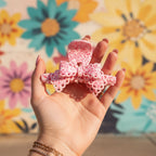 Pink Beaded Hair Claw Clip