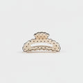Beige Polka Dot Claw Hair Clip