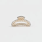 Beige Polka Dot Claw Hair Clip