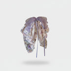 Lavender Floral Ribbon Bow Hair Claw Clip