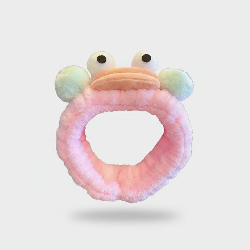 Pastel Fuzzy Frog Eye Hair Band