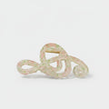 Floral Pink Twisted Hair Claw Clip