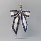 Lace Bow Pearl Acrylic Keyring Charm