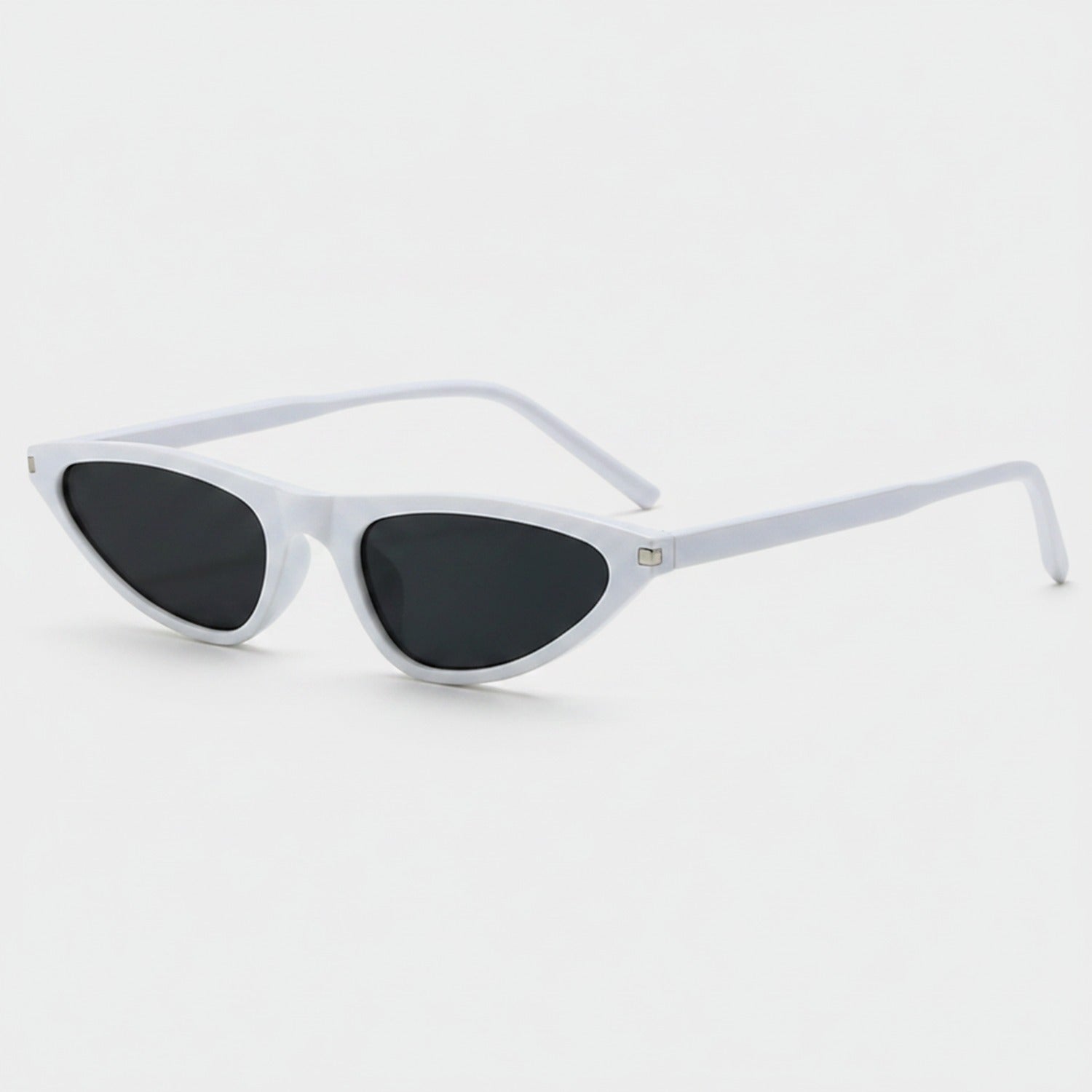 Black Cat Eye Sunglasses with Metal Accent