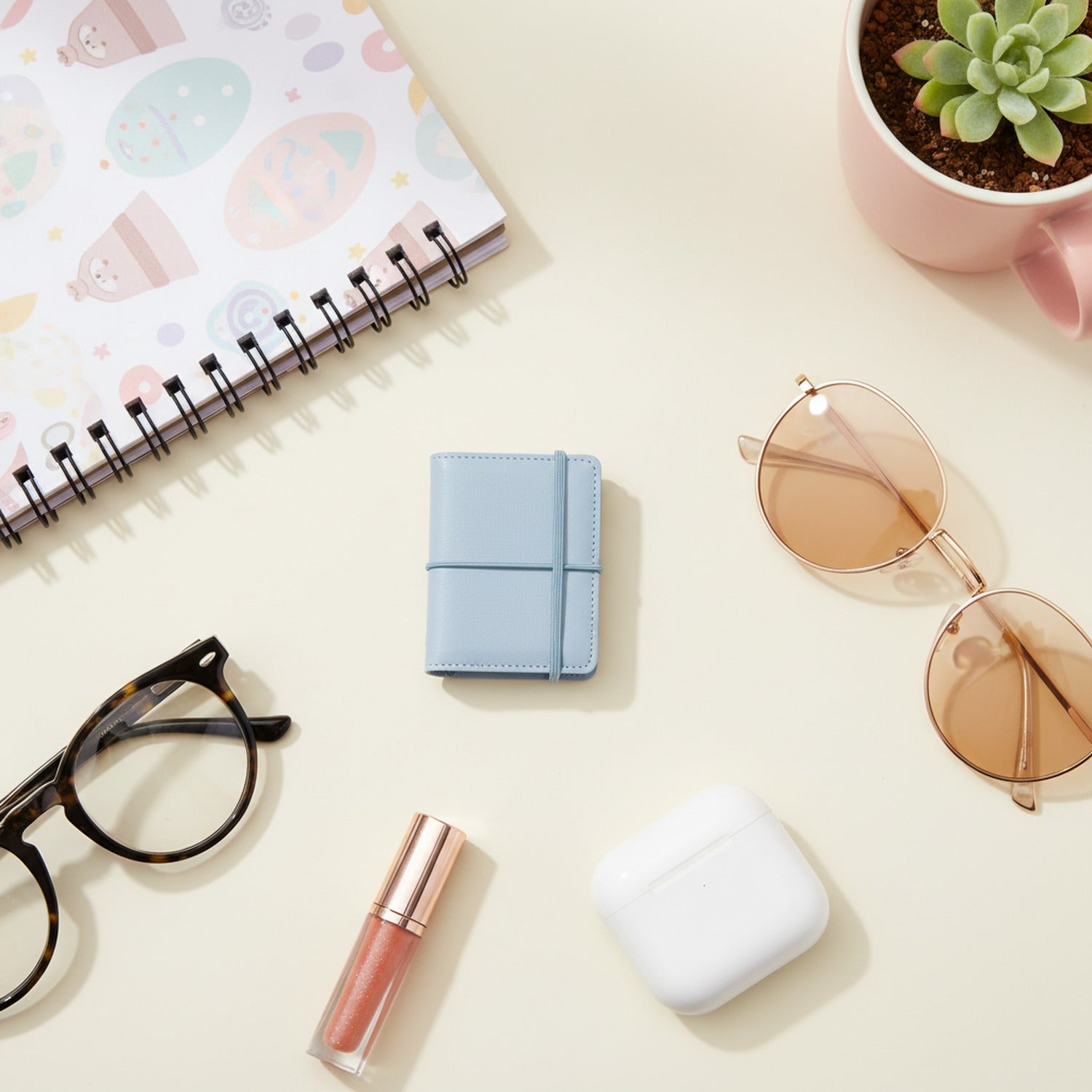 Light Blue Elastic Band Notebook Journal