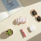 Pink Pearl Flower Claw Hair Clip