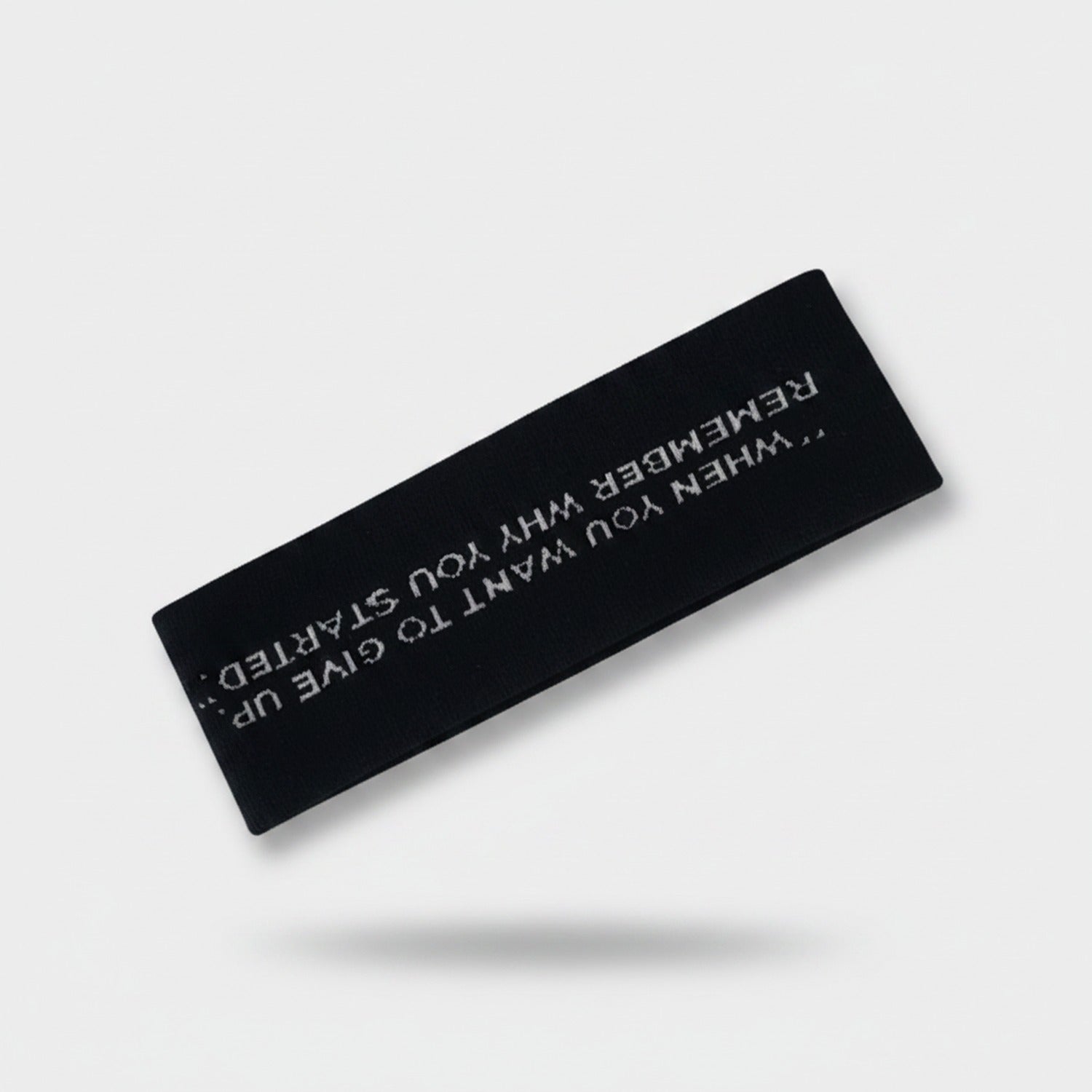 Ribbed Cream Motivational Message Hairband