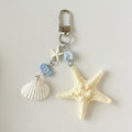 Starfish Shell Charm Acrylic Keyring Set