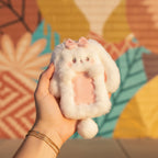 Fluffy Bunny Pink Bow Phone Charm