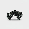 Black Floral Fabric Hair Claw Clip