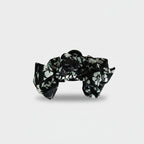 Black Floral Fabric Hair Claw Clip