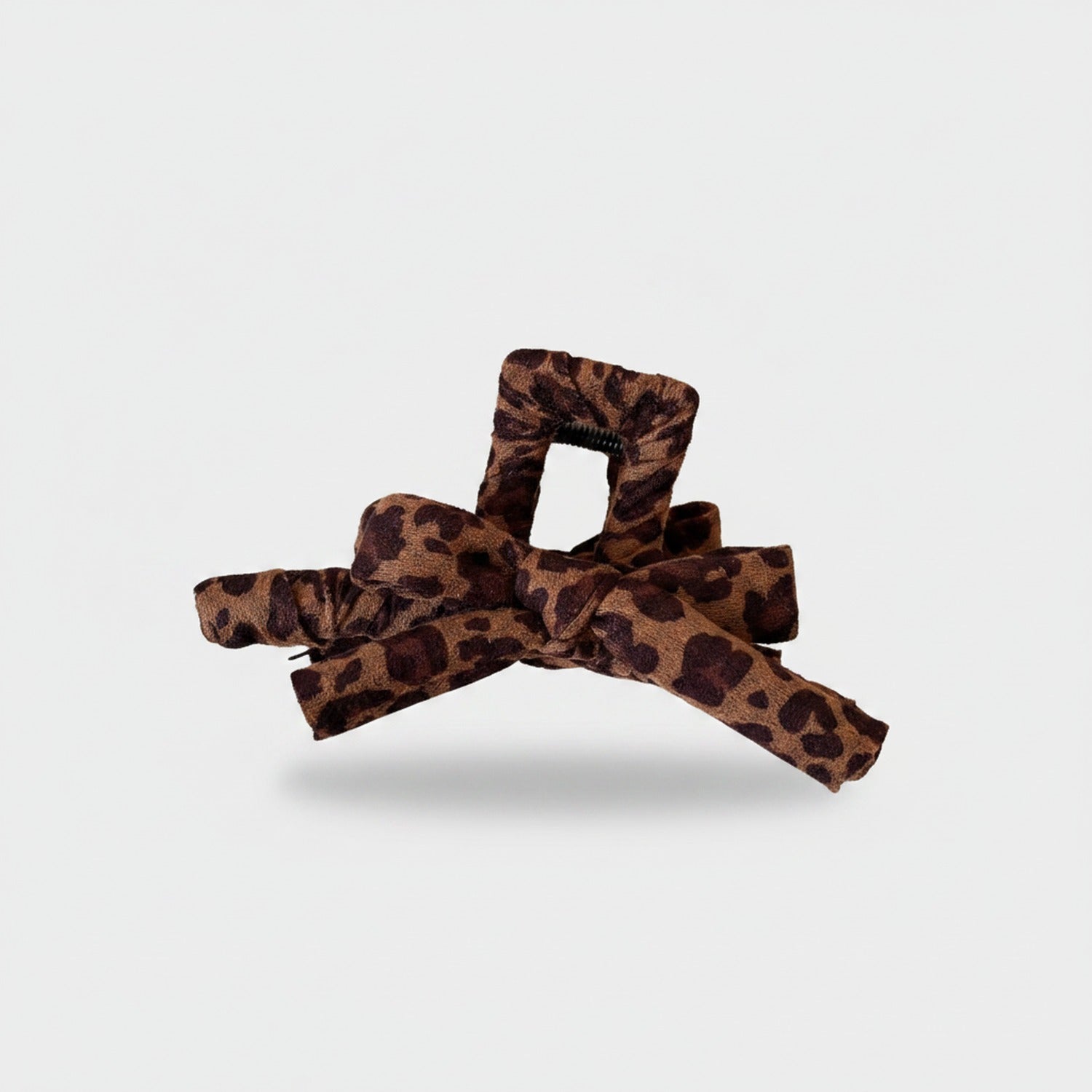 Leopard Print Bow Hair Claw Clip