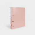 Pink Leather 2-Ring Binder with Rose Gold Clasps