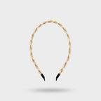 Pearl Beaded Gold Twisted Headband