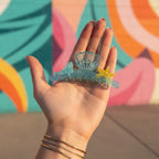 Turquoise Shell Hair Claw With Starfish Charm