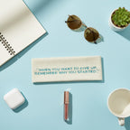 Ribbed Cream Motivational Message Hairband