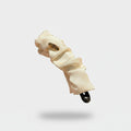 Cream Ruched Hair Claw Clip